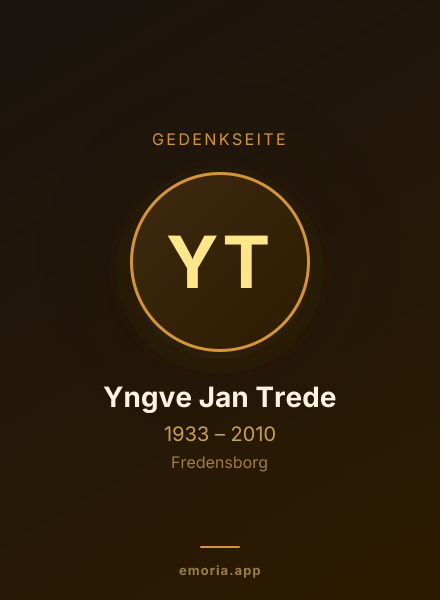 Gedenkportrait von Yngve Jan Trede