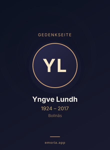 Gedenkportrait von Yngve Lundh