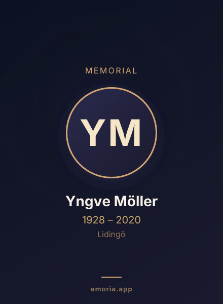 Memorial portrait of Yngve Möller