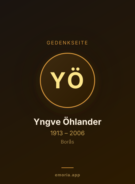 Gedenkportrait von Yngve Öhlander