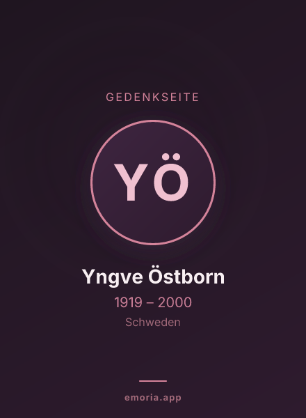 Gedenkportrait von Yngve Östborn