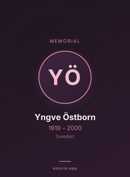 Memorial portrait of Yngve Östborn