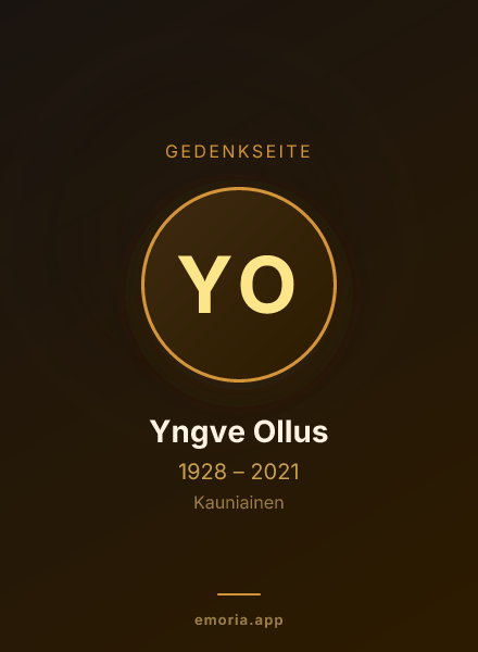 Gedenkportrait von Yngve Ollus