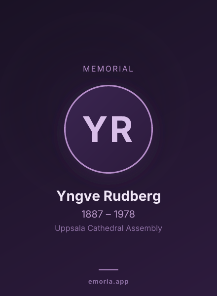 Memorial portrait of Yngve Rudberg