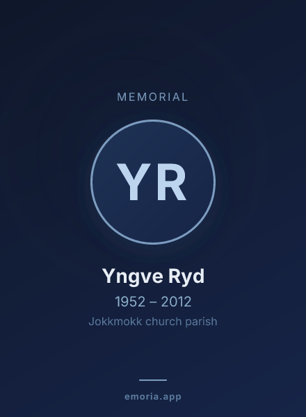 Memorial portrait of Yngve Ryd