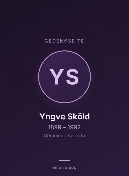 Gedenkportrait von Yngve Sköld