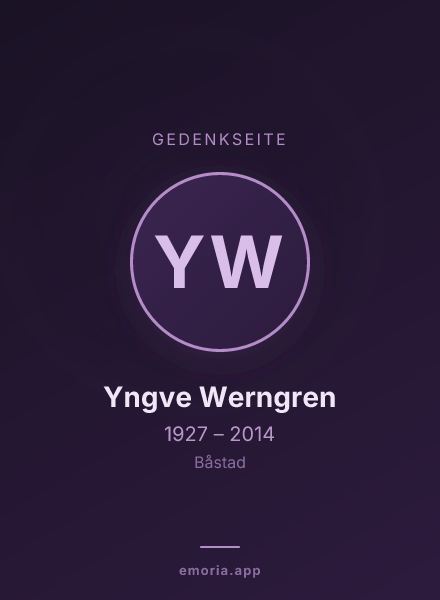 Gedenkportrait von Yngve Werngren