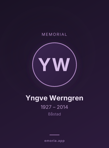 Memorial portrait of Yngve Werngren