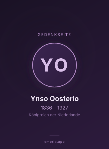 Gedenkportrait von Ynso Oosterlo