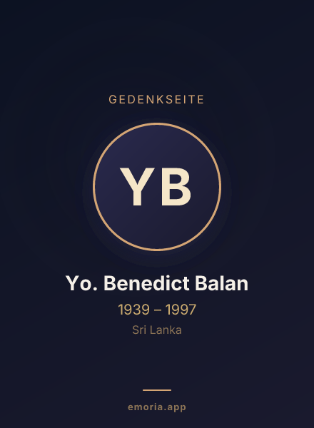Gedenkportrait von Yo. Benedict Balan