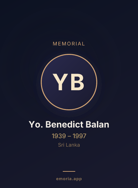 Memorial portrait of Yo. Benedict Balan
