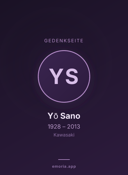 Gedenkportrait von Yō Sano