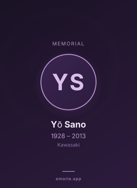 Memorial portrait of Yō Sano