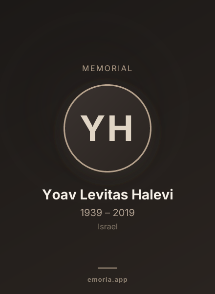 Memorial portrait of Yoav Levitas Halevi