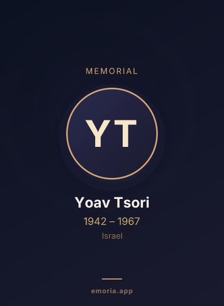Memorial portrait of Yoav Tsori