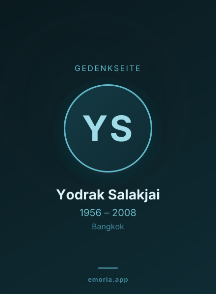 Gedenkportrait von Yodrak Salakjai