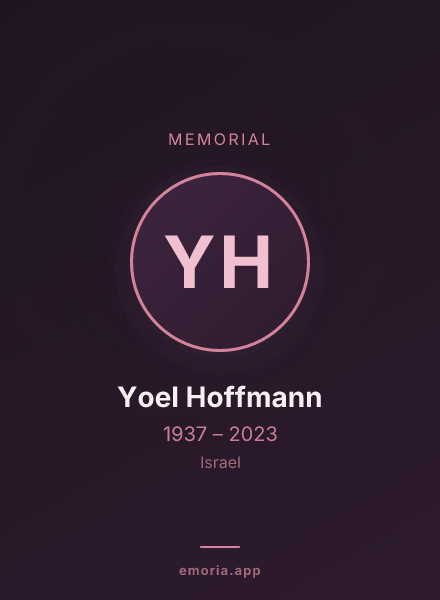 Memorial portrait of Yoel Hoffmann