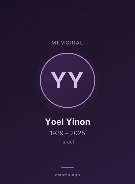 Memorial portrait of Yoel Yinon
