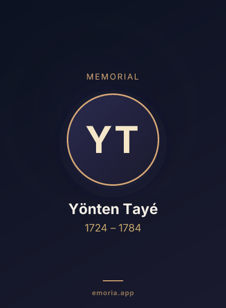 Memorial portrait of Yönten Tayé