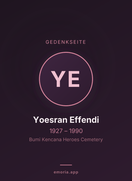 Gedenkportrait von Yoesran Effendi