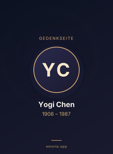 Gedenkportrait von Yogi Chen