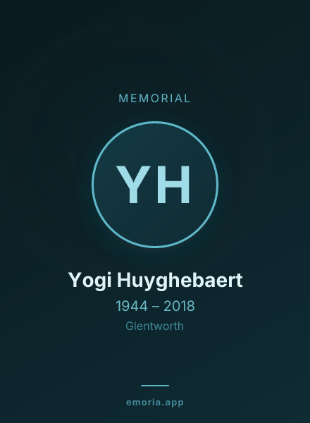 Memorial portrait of Yogi Huyghebaert
