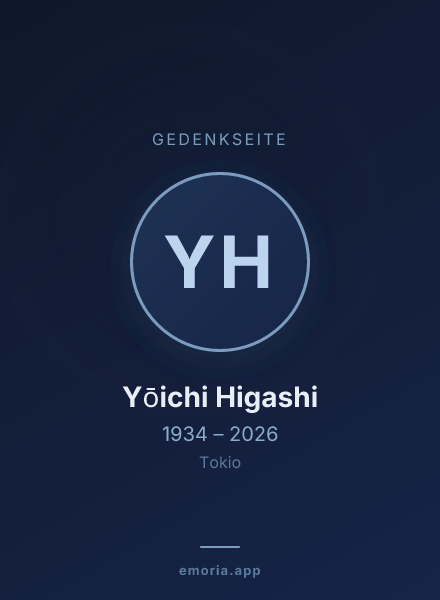 Gedenkportrait von Yōichi Higashi
