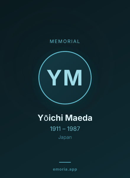 Memorial portrait of Yōichi Maeda