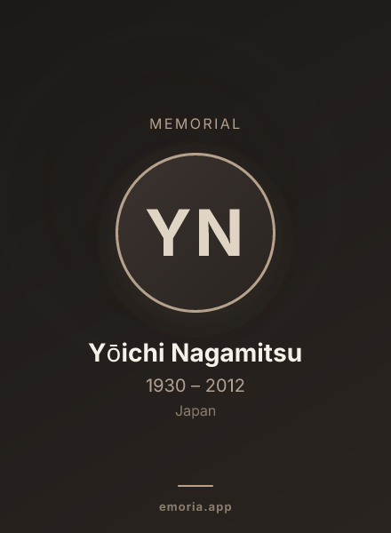 Memorial portrait of Yōichi Nagamitsu
