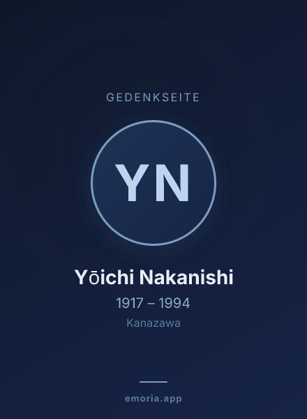 Gedenkportrait von Yōichi Nakanishi