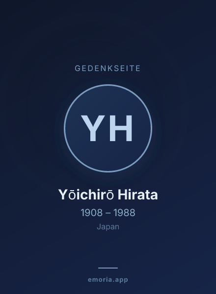 Gedenkportrait von Yōichirō Hirata