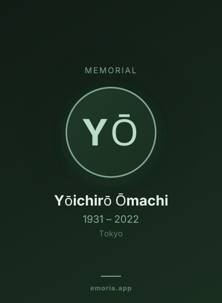 Memorial portrait of Yōichirō Ōmachi