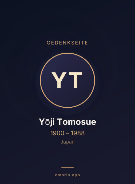 Gedenkportrait von Yōji Tomosue