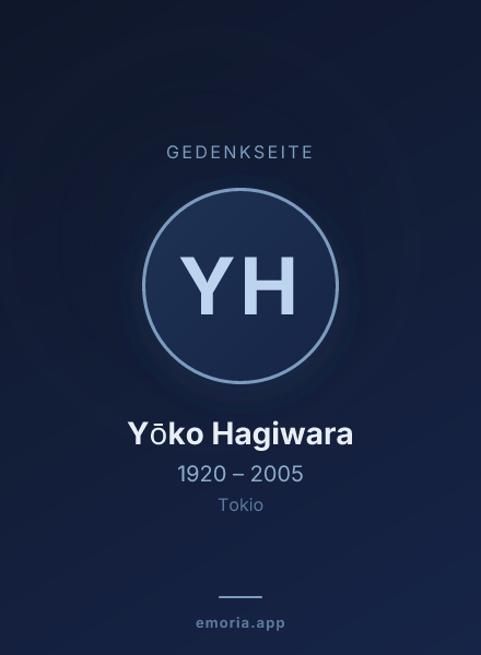 Gedenkportrait von Yōko Hagiwara
