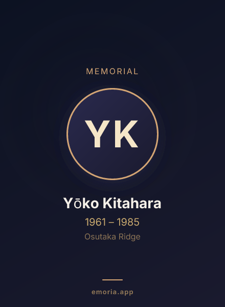 Memorial portrait of Yōko Kitahara