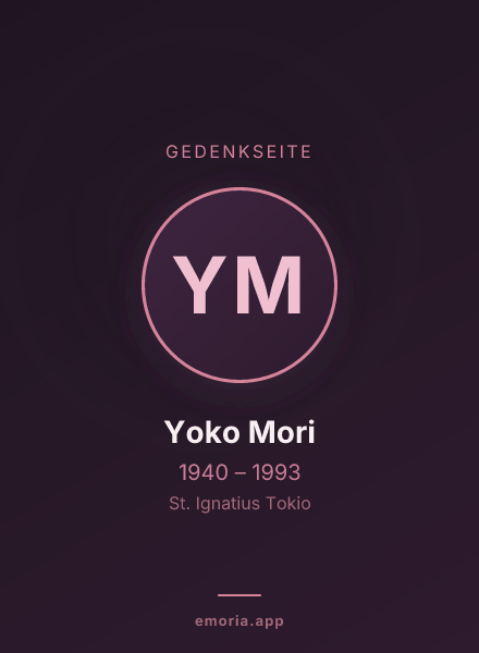 Gedenkportrait von Yoko Mori