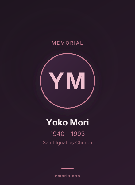 Memorial portrait of Yoko Mori