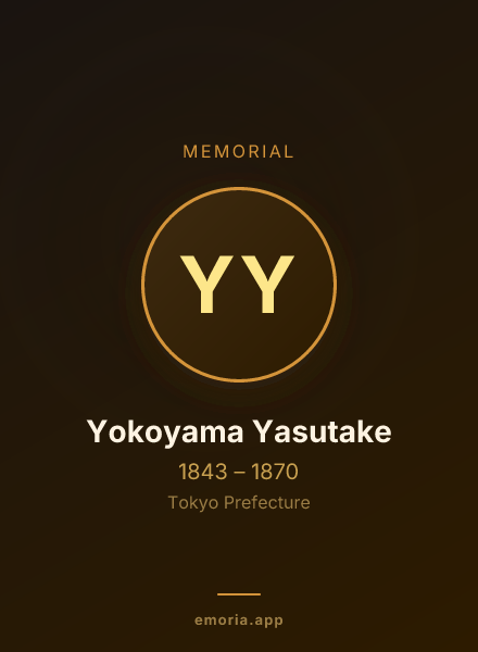 Memorial portrait of Yokoyama Yasutake