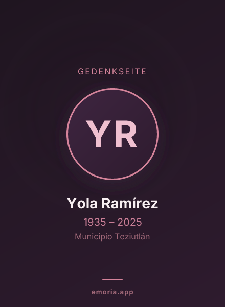 Gedenkportrait von Yola Ramírez