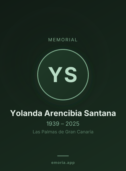 Memorial portrait of Yolanda Arencibia Santana