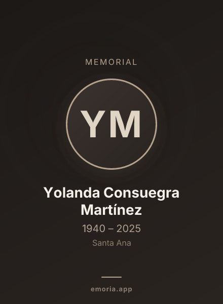 Memorial portrait of Yolanda Consuegra Martínez