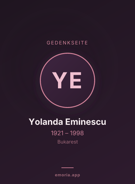 Gedenkportrait von Yolanda Eminescu