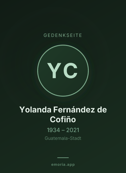 Gedenkportrait von Yolanda Fernández de Cofiño