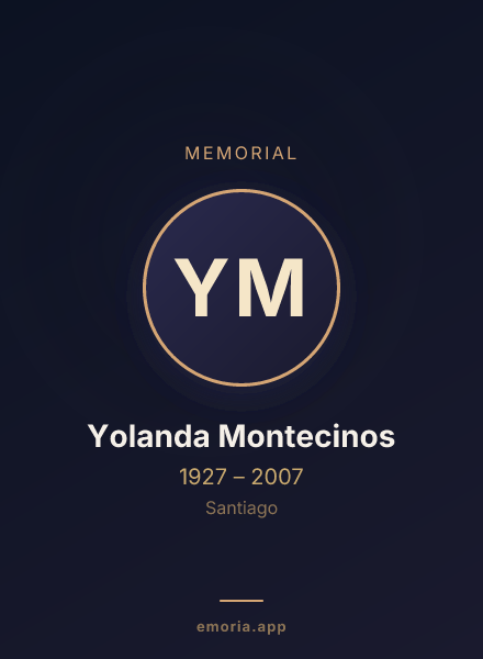 Memorial portrait of Yolanda Montecinos