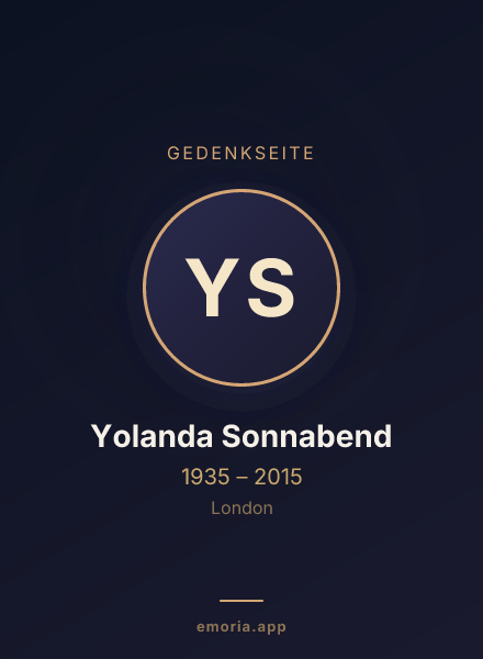 Gedenkportrait von Yolanda Sonnabend