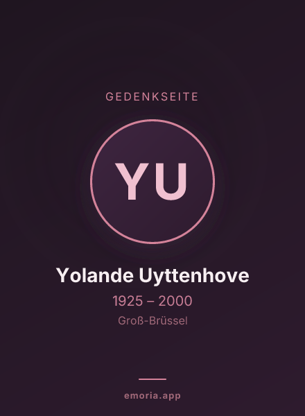 Gedenkportrait von Yolande Uyttenhove