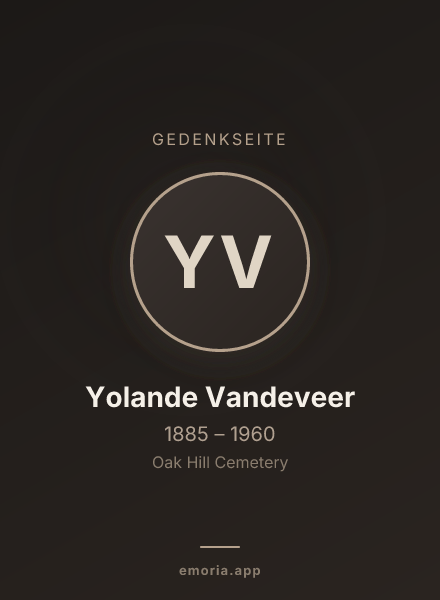Gedenkportrait von Yolande Vandeveer