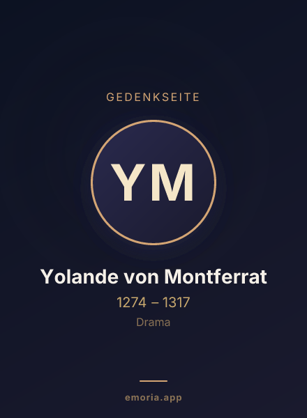 Gedenkportrait von Yolande von Montferrat