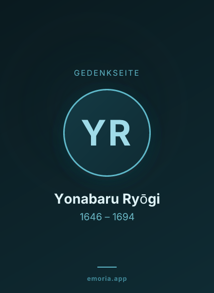 Gedenkportrait von Yonabaru Ryōgi