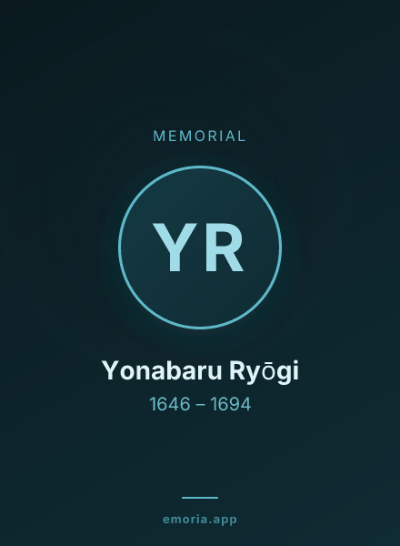 Memorial portrait of Yonabaru Ryōgi